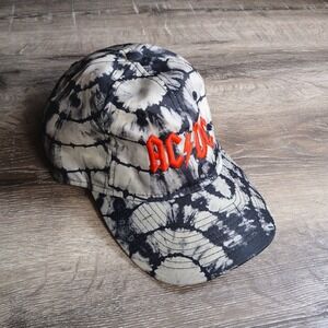 AC/DC Adjustable Baseball Cap Hat‎ H3 Headwear Black Tie-Dye HA